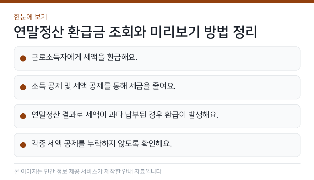 연말정산 환급금 조회와 미리보기 방법 정리 한눈에 보기