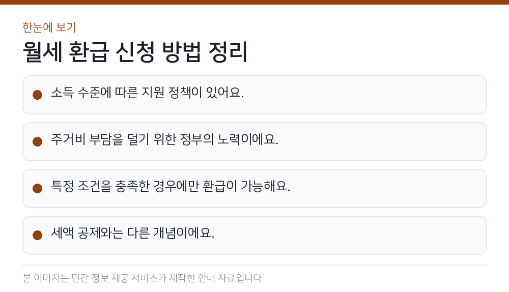 월세 환급 신청 방법 정리 한눈에 보기