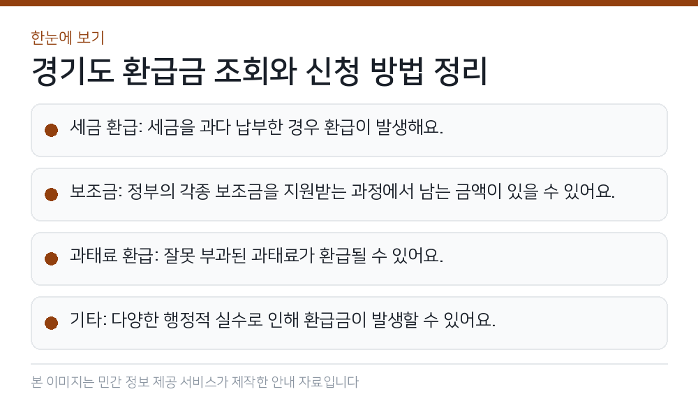 경기도 환급금 조회와 신청 방법 정리 한눈에 보기