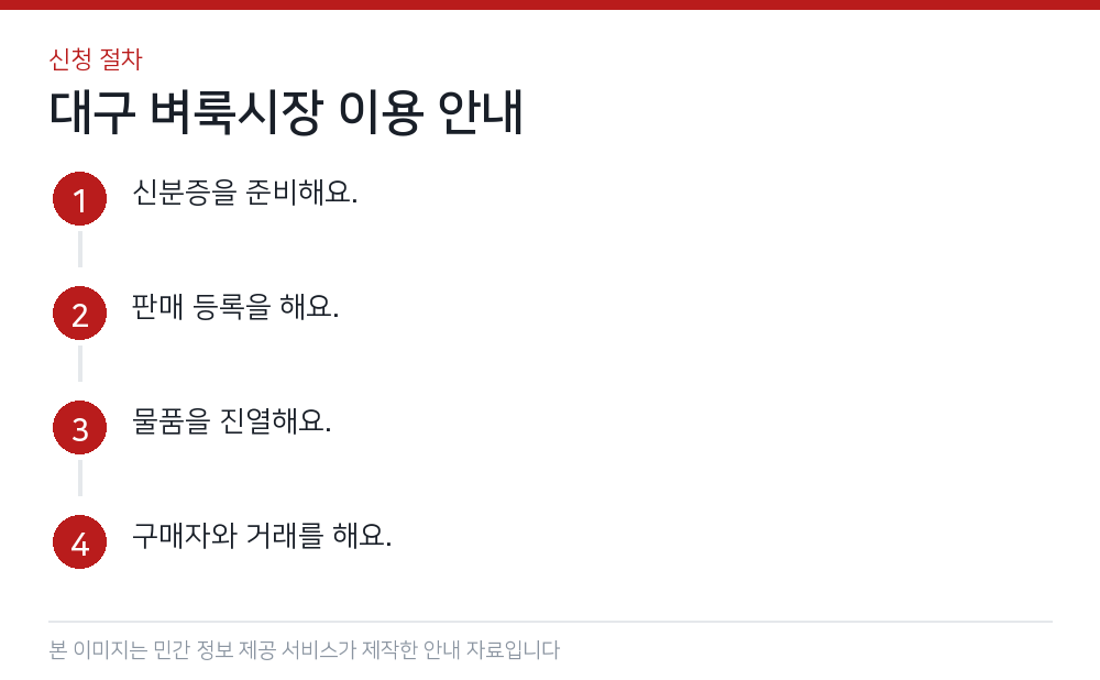 대구 벼룩시장 이용 안내 신청 절차