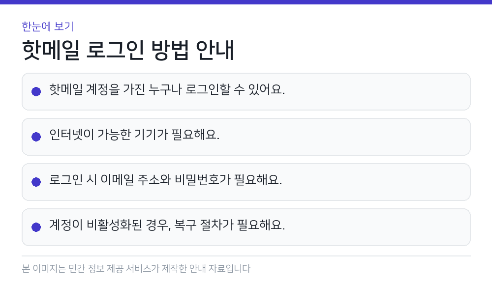 핫메일 로그인 방법 안내 한눈에 보기